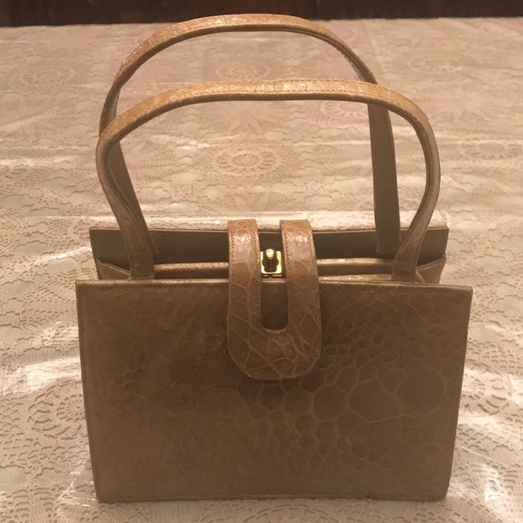 GENUINE 1950s Vintage Bellestone Tan Leather Purse - Picture 2 of 8